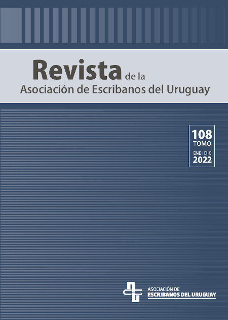 imagen de Revista de la Asociación de Escribanos del Uruguay, tomo 108 (ene.-dic. 2022)